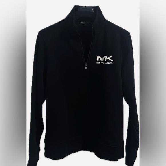 Michael Kors Men’s Half-Zip Sport Sweater in Black - Picture 1 of 3